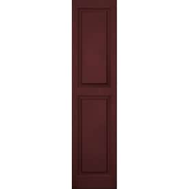 Vantage 2-Pack Cranberry Raised Panel Vinyl Exterior Shutters (Common: 14-in x 59-in; Actual: 13.875-in x 58.5-in)