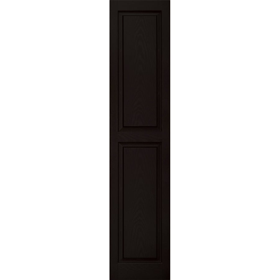Vantage 2Pack Black Raised Panel Vinyl Exterior Shutters 14