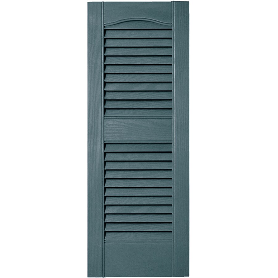 Vantage Wedgewood Blue Louvered Vinyl Exterior Shutters 12inx