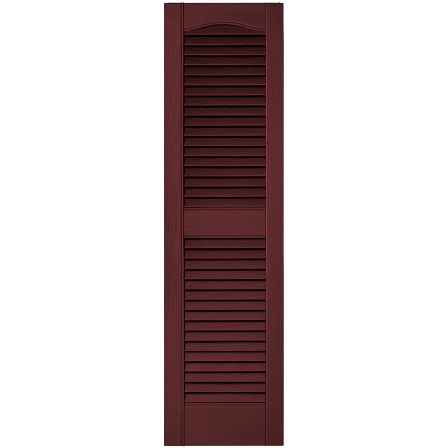 Vantage Wineberry Louvered Vinyl Exterior Shutters (Common: 12-inx 43 ...