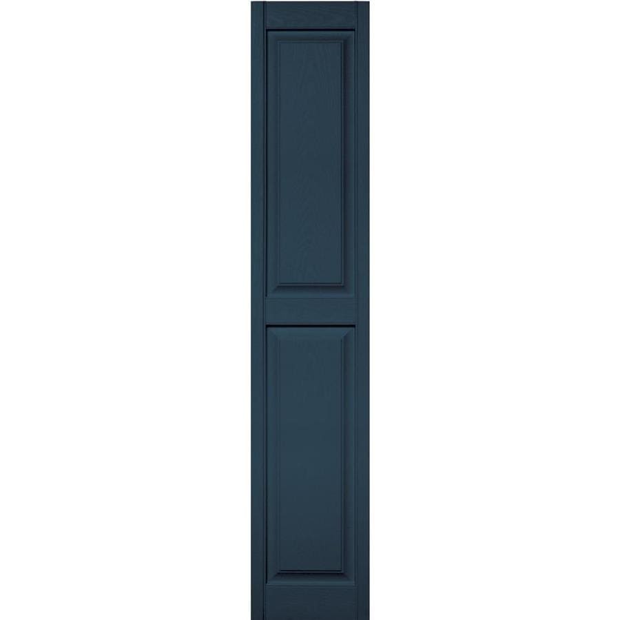 Vantage Classic Blue Raised Panel Vinyl Exterior Shutters Common 14   040865033140 