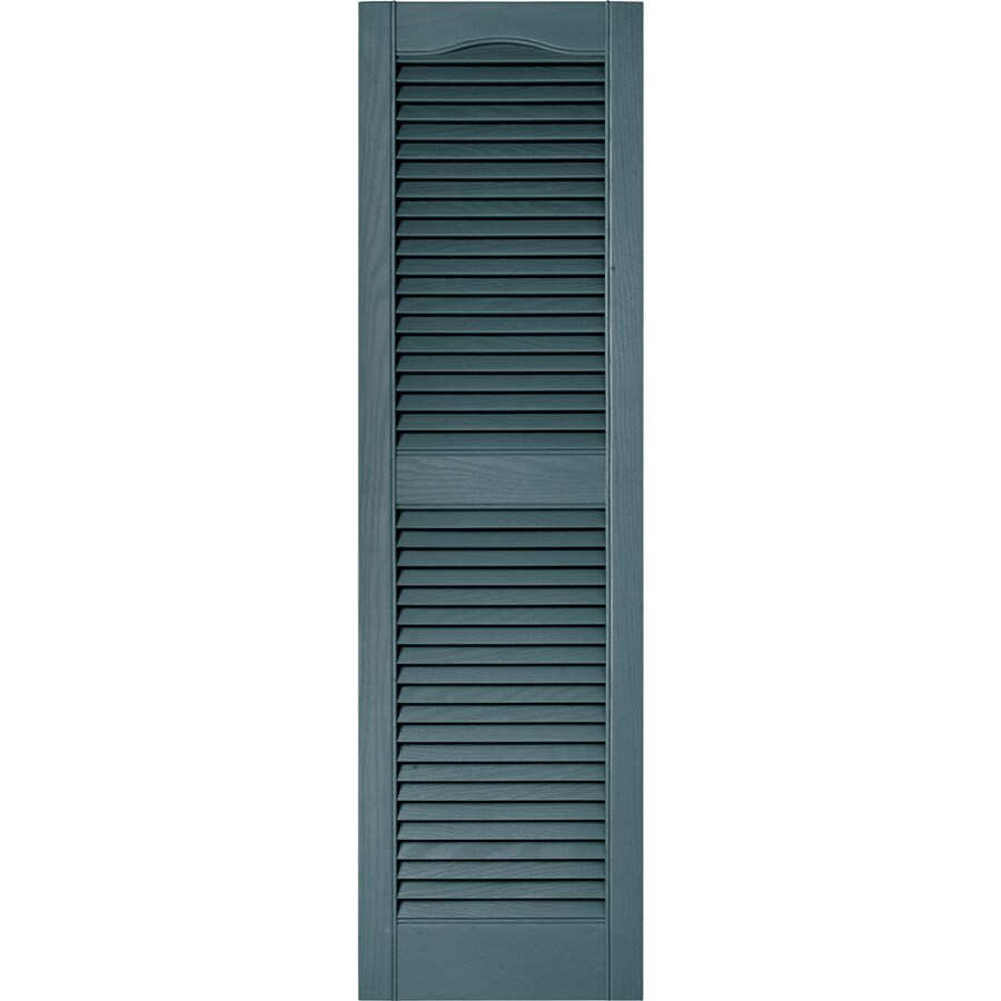 Vantage Wedgewood Blue Louvered Vinyl Exterior Shutters 14.5