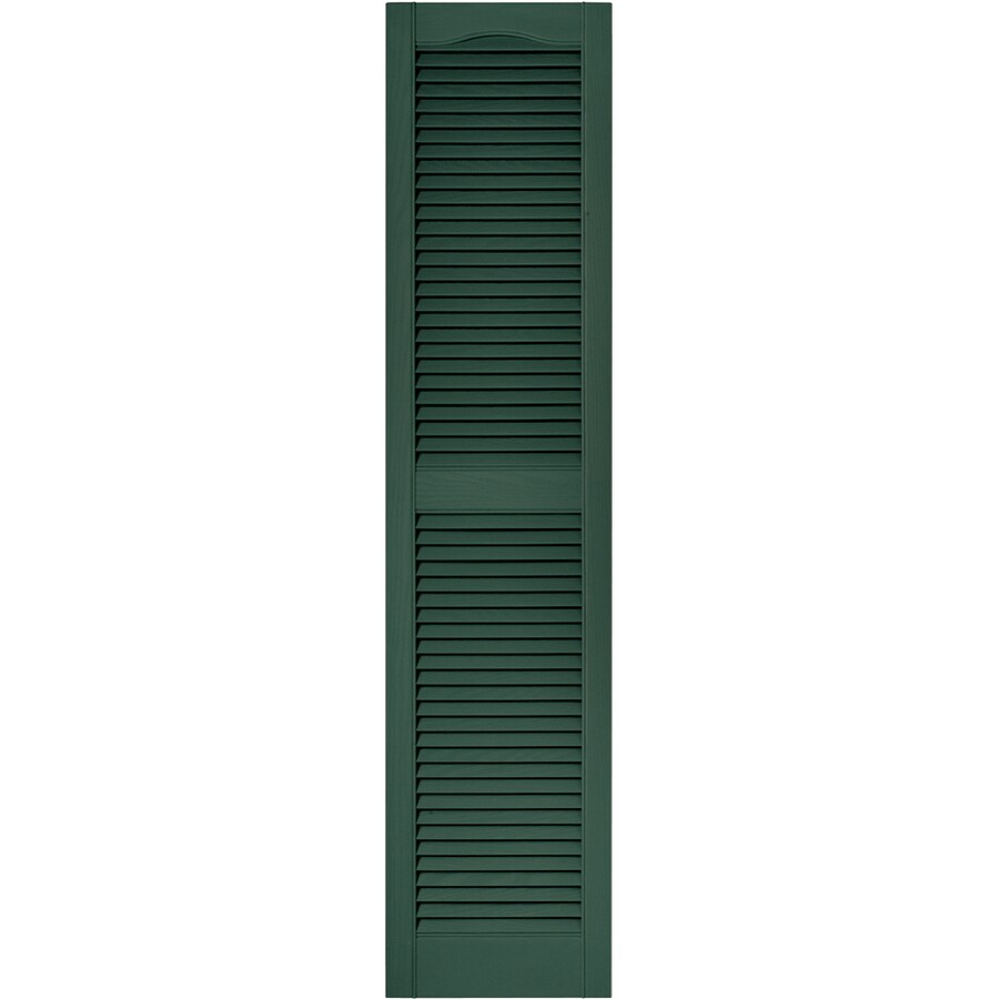 Vantage 14.563in W x 63.75in H Forest Green Louvered Vinyl Exterior