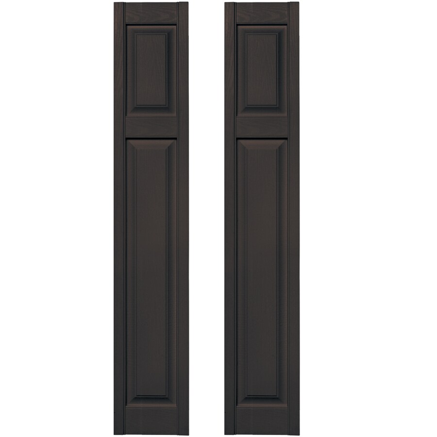 Vantage Musket Brown Raised panel Vinyl Exterior Shutters 12