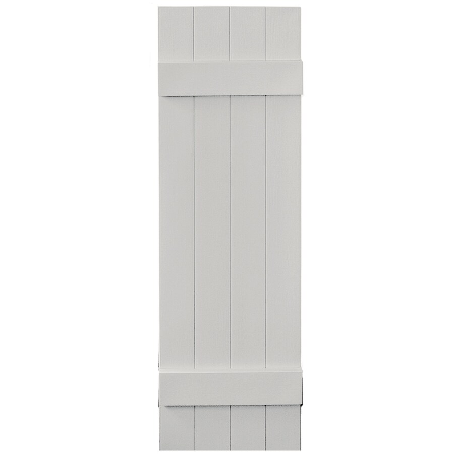 Vantage Paintable Raised panel Vinyl Exterior Shutters 14inx