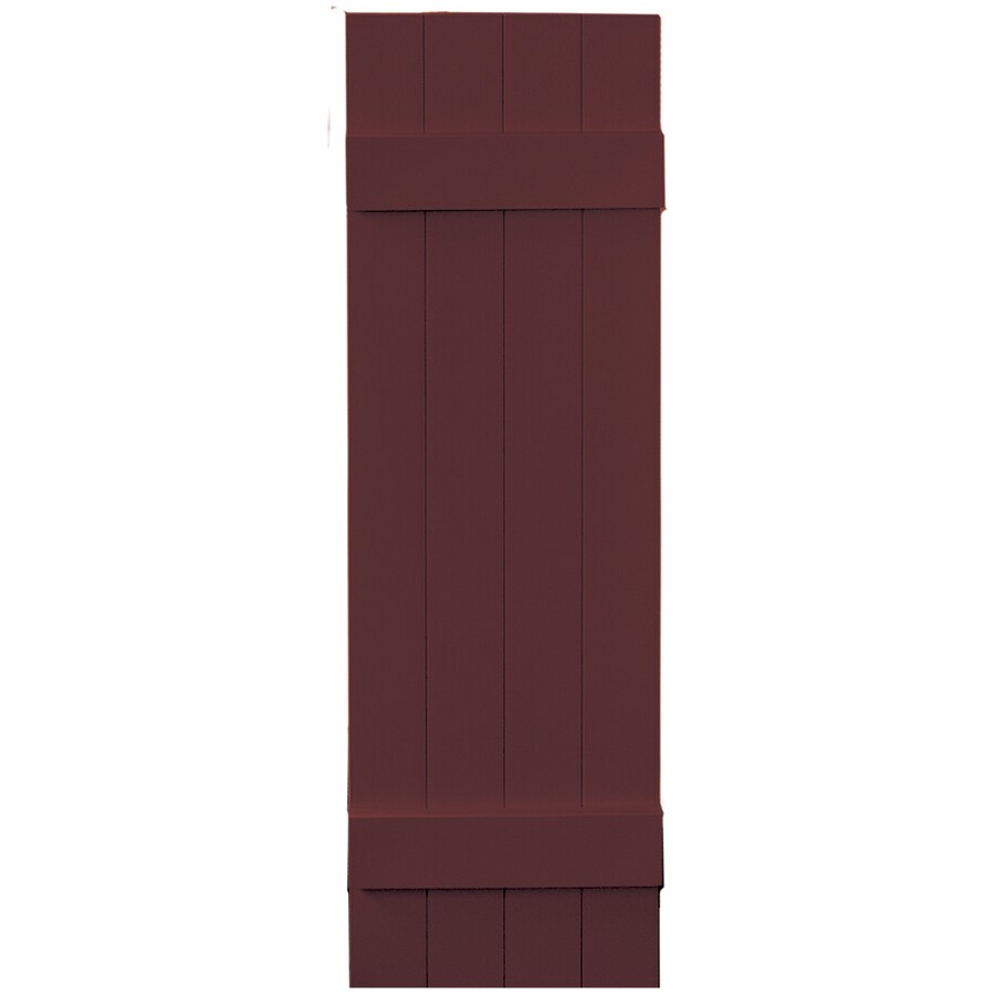 Vantage Cranberry Raised panel Vinyl Exterior Shutters 14inx