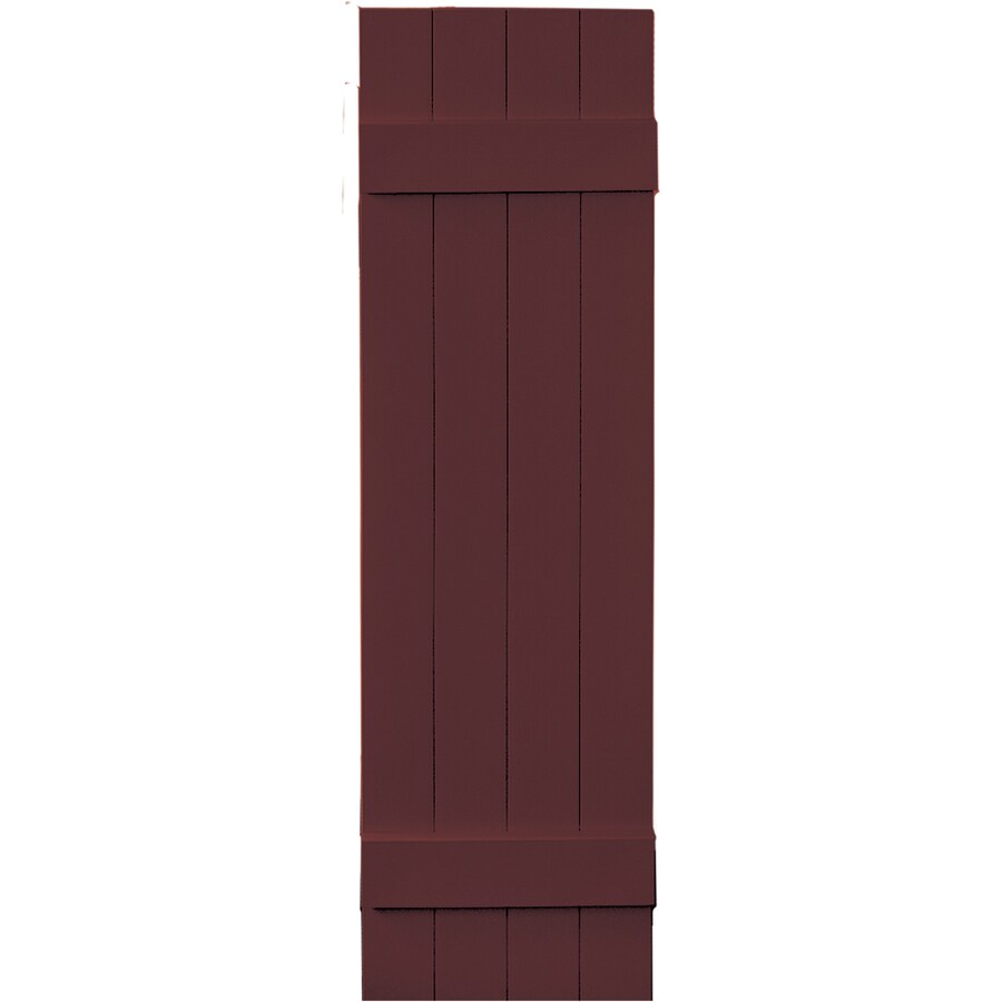 Vantage Cranberry Raised panel Vinyl Exterior Shutters 14inx