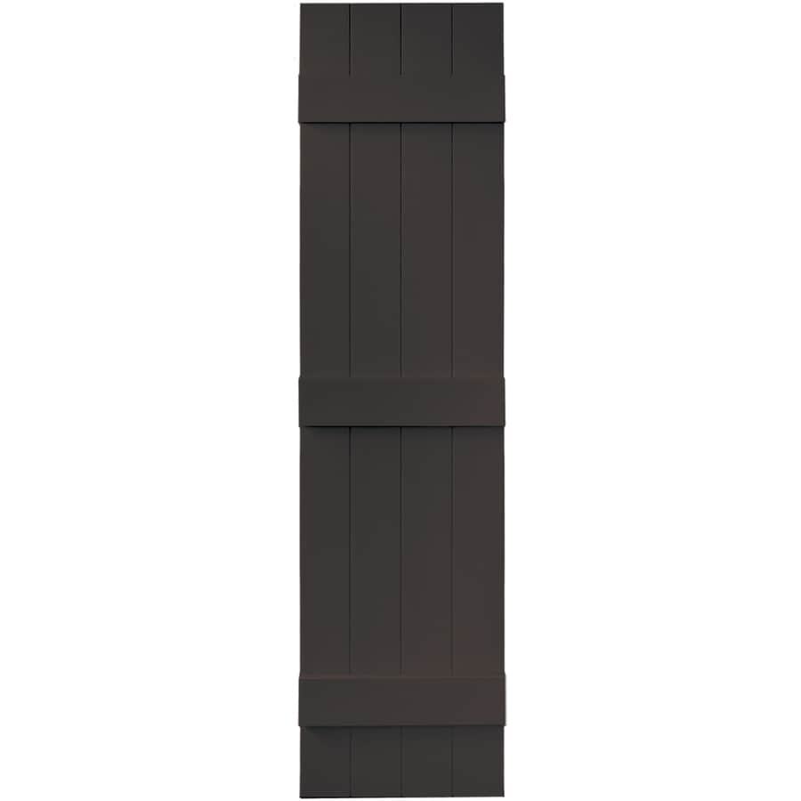 Vantage Musket Brown Raised panel Vinyl Exterior Shutters 14