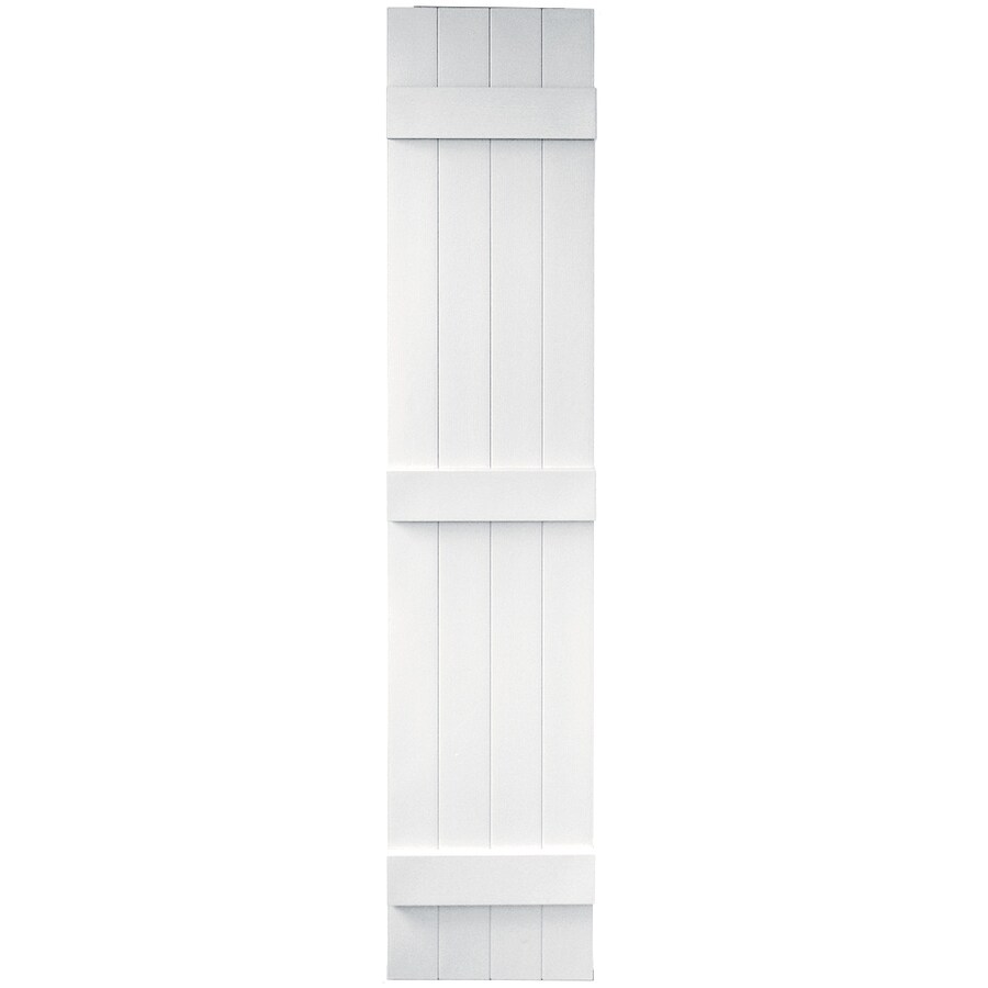 Vantage Bright White Raised panel Vinyl Exterior Shutters 14