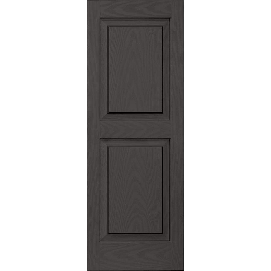 Shop Vantage 2Pack Charcoal Grey Raised Panel Vinyl Exterior Shutters