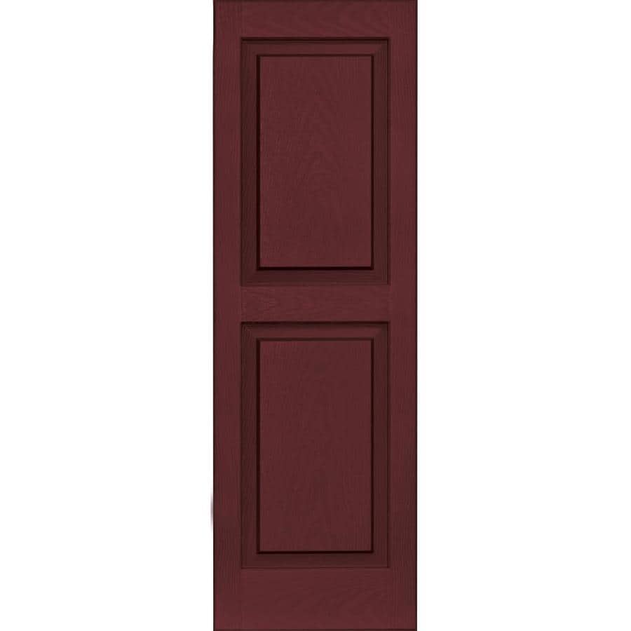 Shop Vantage 2-Pack Cranberry Raised Panel Vinyl Exterior Shutters (Common: 14-in x 43-in