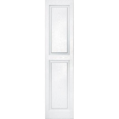 Vantage 2Pack White Raised Panel Vinyl Exterior Shutters 14