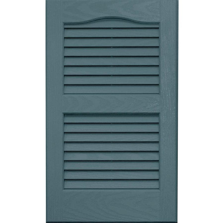 Vantage 2Pack Wedgewood Blue Louvered Vinyl Exterior Shutters