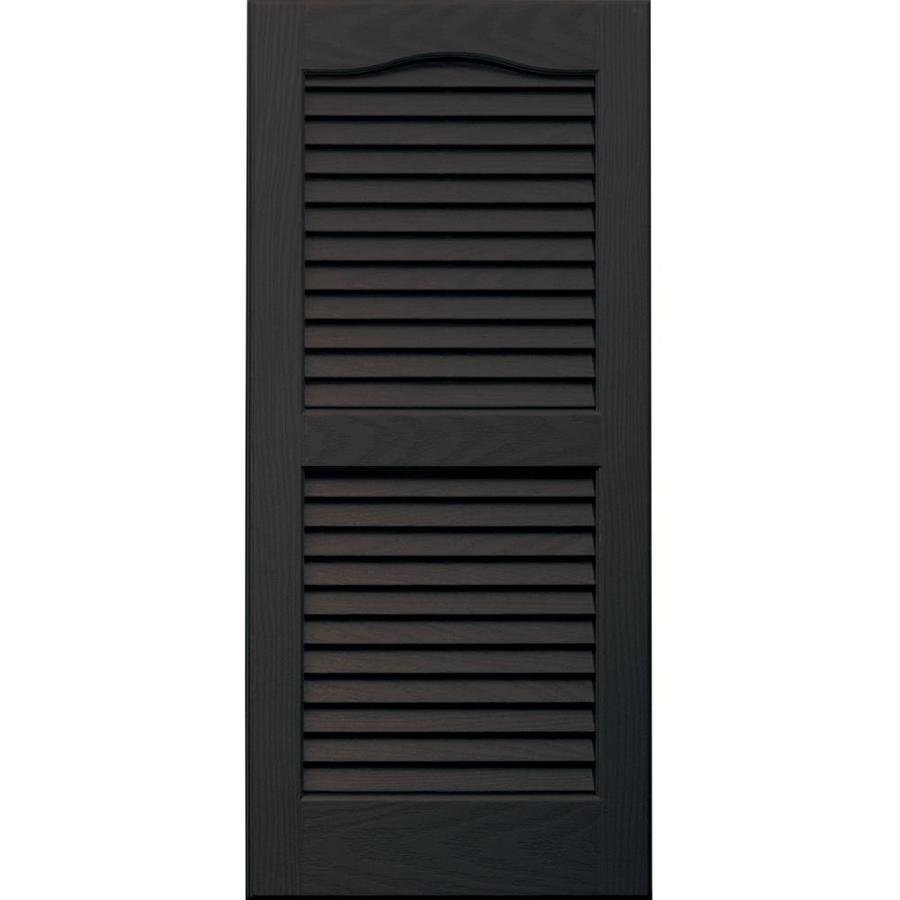 Vantage 2Pack Chocolate Brown Louvered Vinyl Exterior Shutters