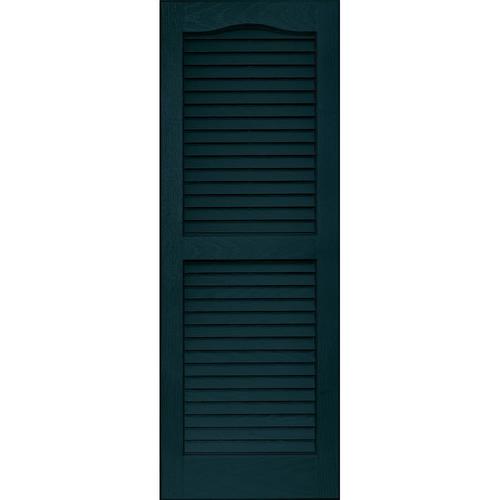 Vantage 2Pack Indigo Blue Louvered Vinyl Exterior Shutters 14