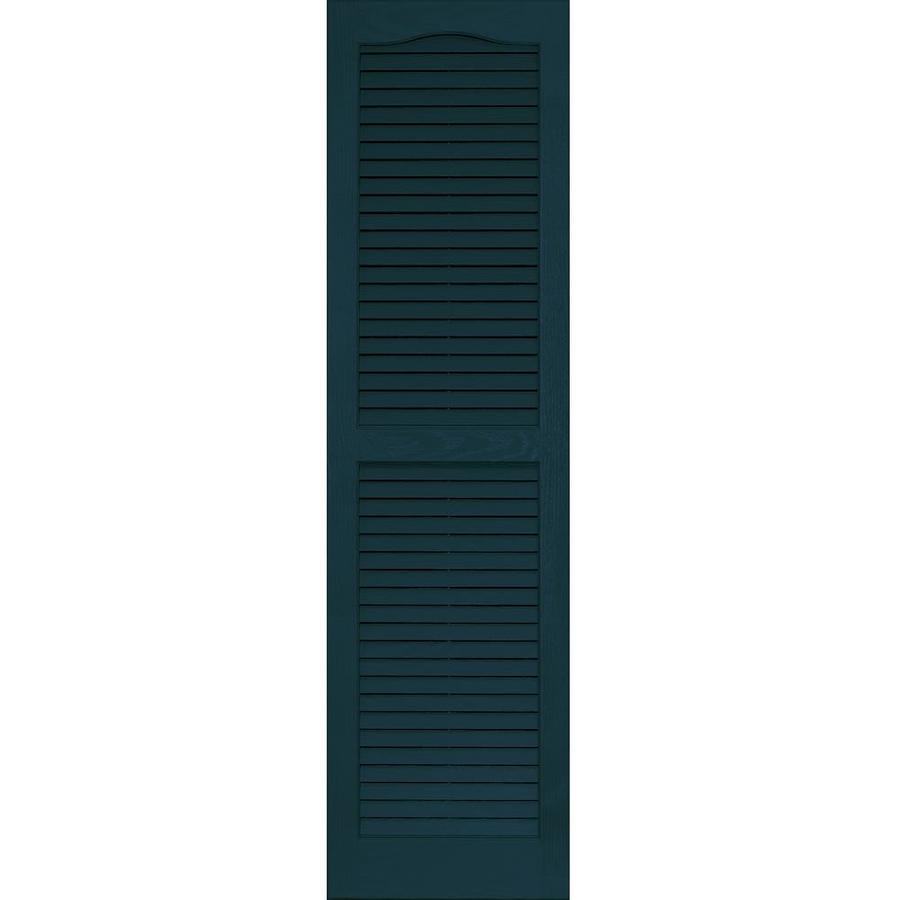 Shop Vantage 2Pack Indigo Blue Louvered Vinyl Exterior Shutters
