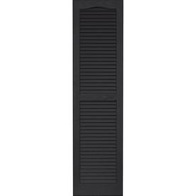 Exterior Shutters Accessories At Lowes Vantage 2 Pack Black Louvered Vinyl Exterior Shutters Common 14 In X