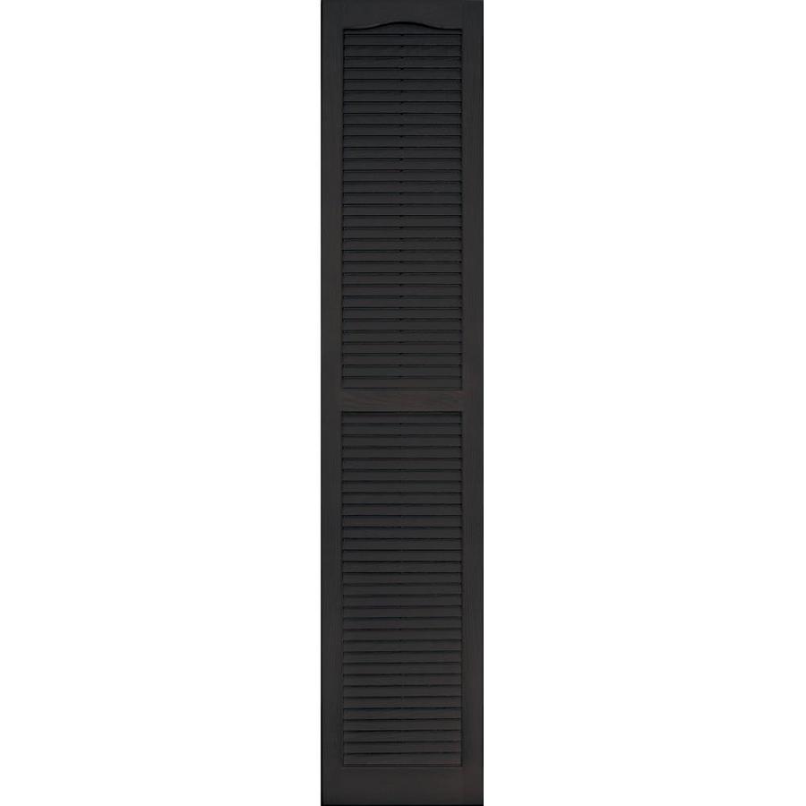 Vantage 2Pack 14in W x 71in H Chocolate Brown Louvered Vinyl