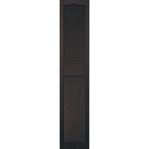 Vantage 2Pack 14in W x 75in H Chocolate Brown Louvered Vinyl