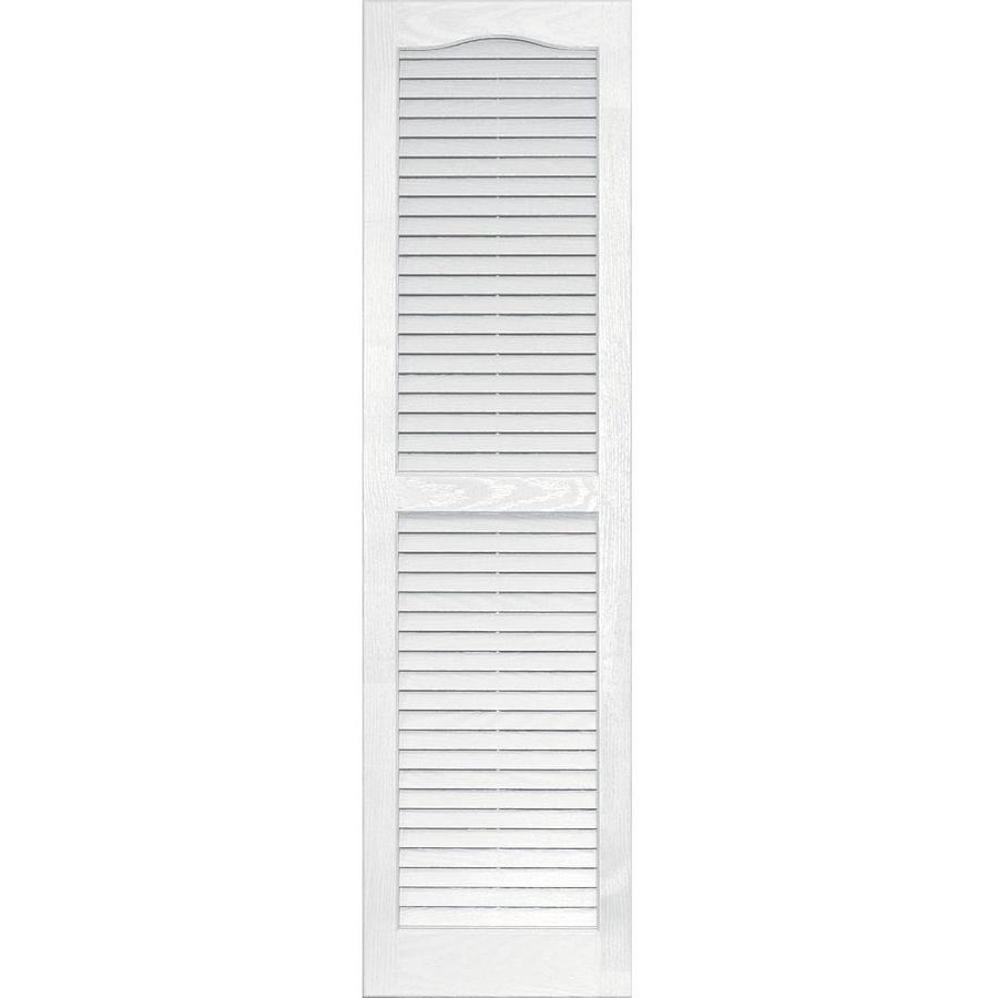 Vantage 14" x 51" White Louvered Vinyl Shutter at