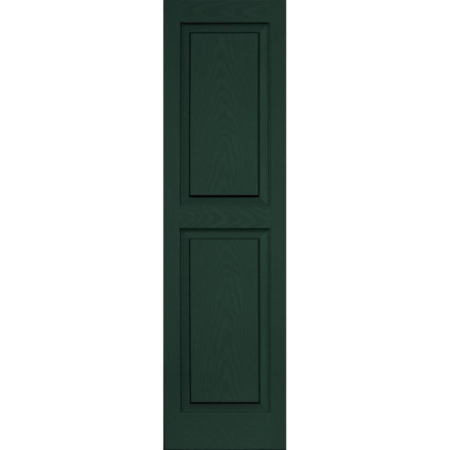 Vantage 14" x 51" MidNight Green Raised Panel Vinyl Shutter at