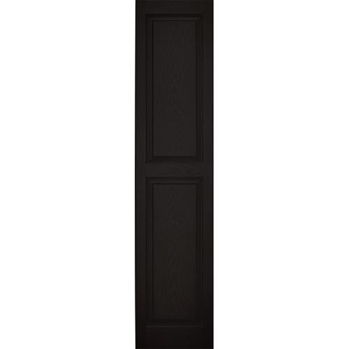 Vantage 14" x 63" Black Raised Panel Vinyl Shutter in the Exterior Shutters department at