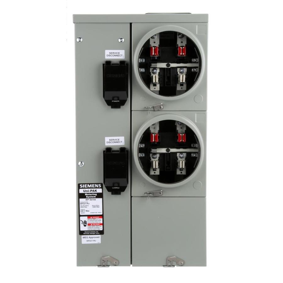 Siemens 125-Amp 2 Gang Ringless Overhead/Underground Meter Socket in ...