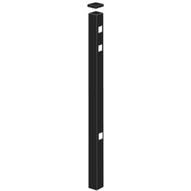 Freedom (Common: 2-in x 2-in x 6-ft; Actual: 2-in x 2-in x 5.83-ft) Standard Black Aluminum Fence Gate Post