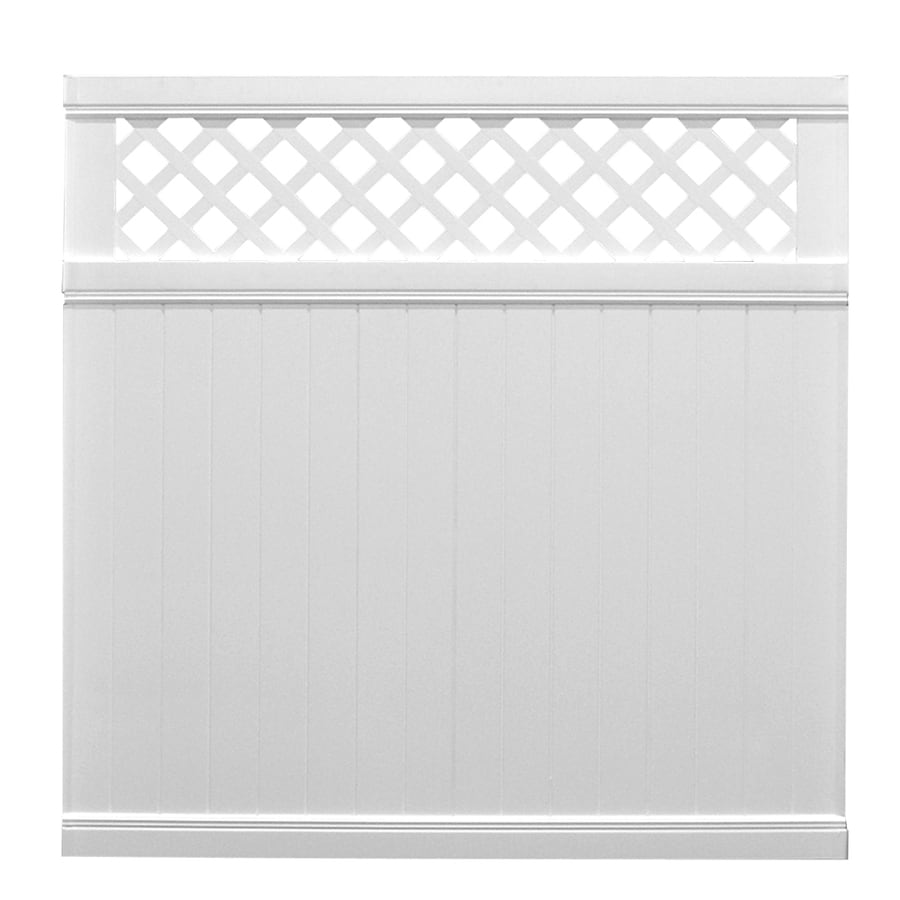 Barrette (Common: 6-ft x 6-ft; Actual: 5.83-ft x 5.6456-ft) White Vinyl ...