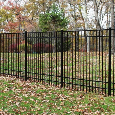 Spaced Picket Flat Top Metal Fence Panels At Lowes Com