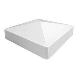 Freedom (Fits Common Post Measurement: 5-in; Actual: 5.17-in x 5.17-in) White Vinyl Fence Post Cap