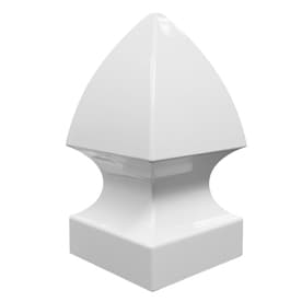 Freedom (Fits Common Post Measurement: 5-in; Actual: 5.25-in x 5.25-in) White Vinyl Fence Post Cap