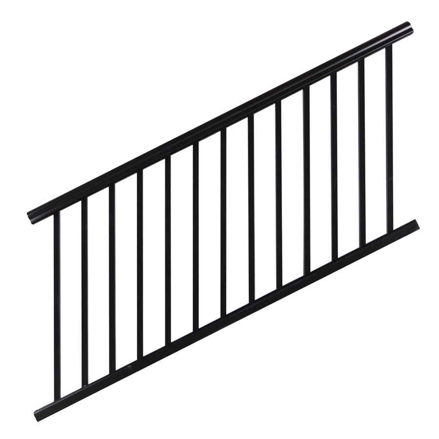 Barrette 4 x 6 Breadloaf Black Aluminum Stair Rail Panel at Lowes.com