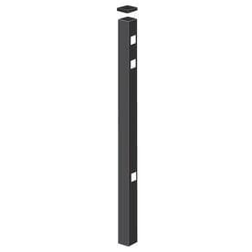 Freedom (Common: 2-in x 2-in x 7-1/2-ft; Actual: 2-in x 2-in x 7.33-ft) Standard Black Aluminum Fence Gate Post