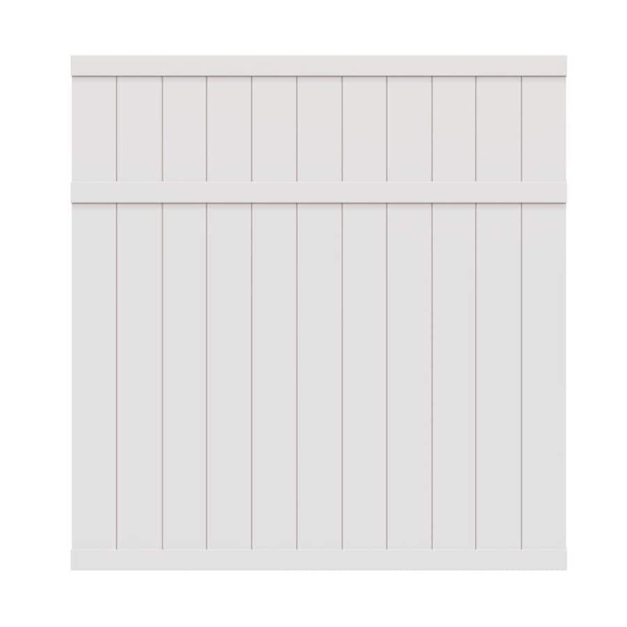 Freedom Bolton 6 Ft H X 7 Ft W White Vinyl Flat Top Fence Panel In The Vinyl Fence Panels Department At Lowes Com