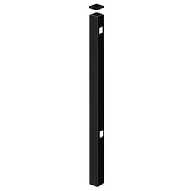 Freedom (Common: 2-in x 2-in x 5-ft; Actual: 2-in x 2-in x 4.83-ft) Standard Black Aluminum Fence End Post