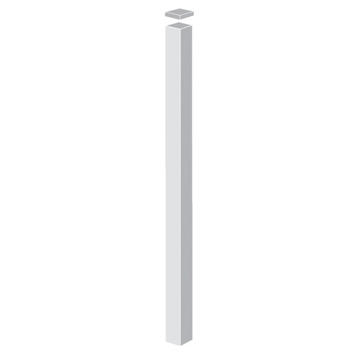 Freedom Standard 2in x 2in W x 9ft H White Aluminum Blank Fence Post in the Metal Fence Posts