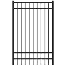 Freedom (Common: 6-ft x 4-ft; Actual: 6.04-ft x 3.875-ft) New Haven Black Aluminum Decorative Fence Gate