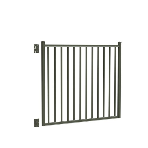 Freedom Easton Heavy Duty 4 Ft H X 5 Ft W Pewter Aluminum Walk Thru Gate In The Metal Fence