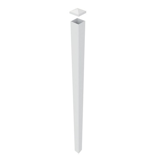 Freedom 4in x 4in W x 9ft H White Aluminum Blank Fence Post in the Metal Fence Posts