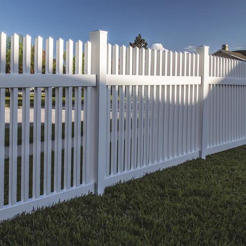 Freedom Ready-to-Assemble Carlisle Straight 4-ft H x 6-ft W White Vinyl ...