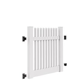 Freedom (Common: 4-ft x 4-ft; Actual: 4-ft x 3.83-ft) Keswick White Vinyl Gate
