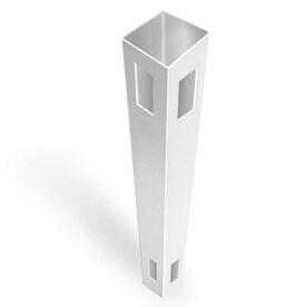 Freedom (Common: 5-in x 5-in x 8-ft; Actual: 5-in x 5-in x 8-ft) Ready-to-Assemble White Vinyl Fence Corner Post