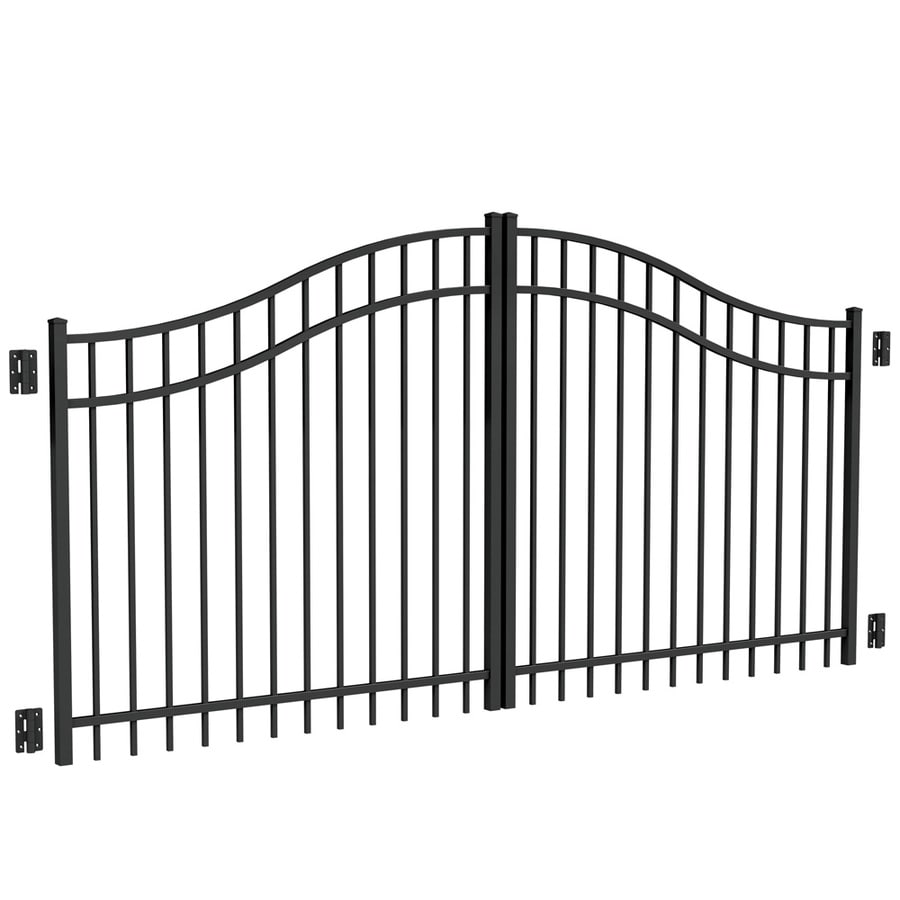 Freedom 10ft; Actual 10ft) Black Aluminum Driveway Gate at