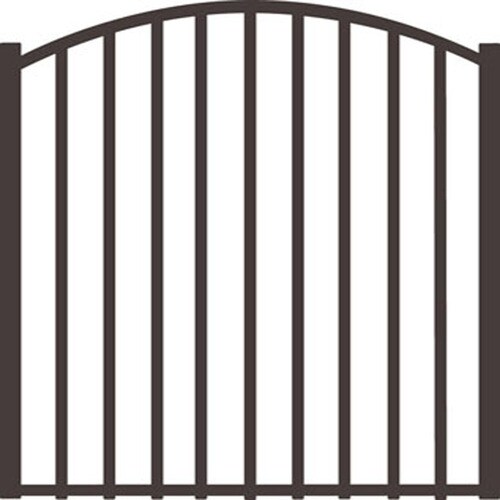 Freedom Easton Heavy Duty 4 Ft H X 4 Ft W Pewter Aluminum Walk Thru Gate In The Metal Fence 2265