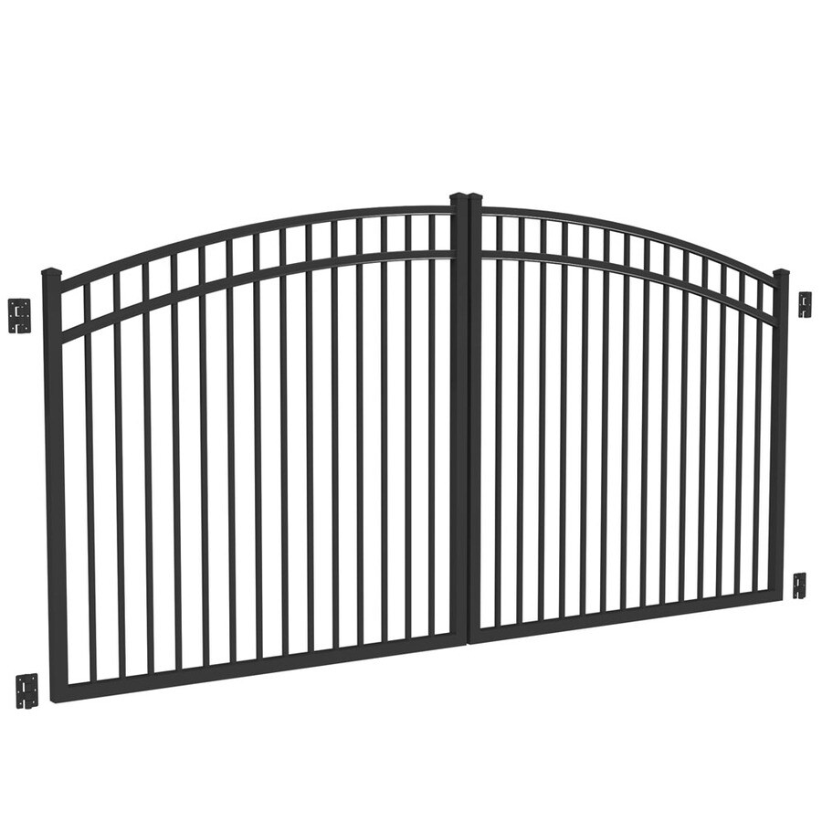 Freedom Black Aluminum Driveway Gate 144in; Actual 141in