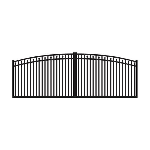 FREEDOM 16-ft Black Aluminum Driveway Gate At Lowes.com