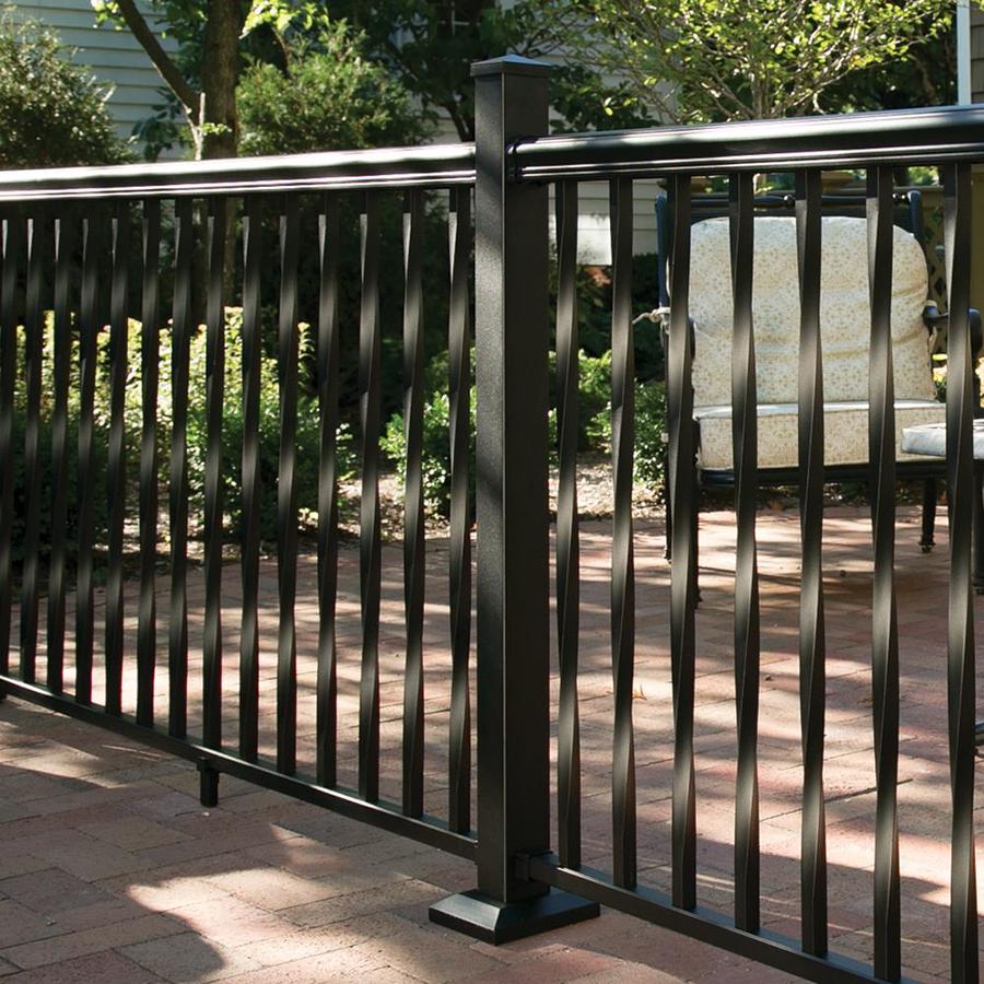 Freedom 2.5-in x 2.5-in x 5-ft Matte Black Aluminum Deck Post