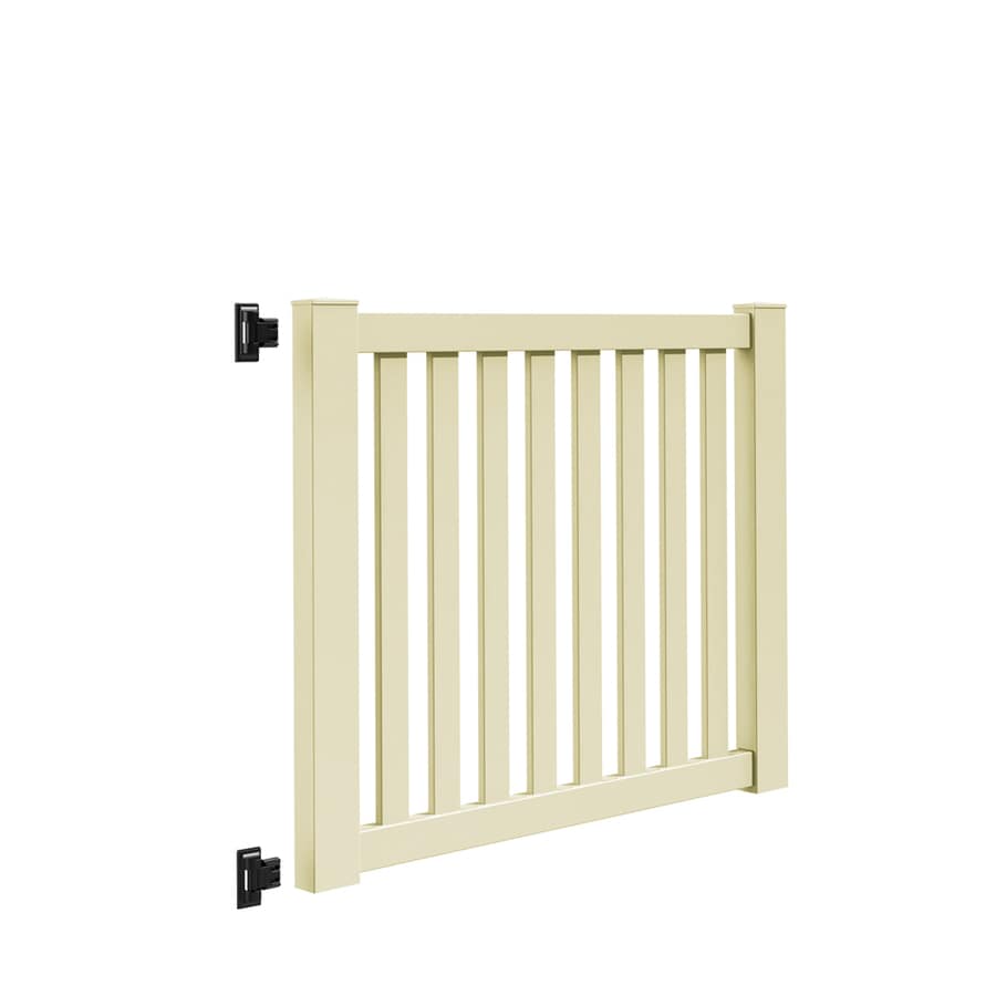 Freedom (Common: 4-ft x 5-ft; Actual: 4.04-ft x 4.83-ft) Terex Sand Vinyl Fence Gate Kit