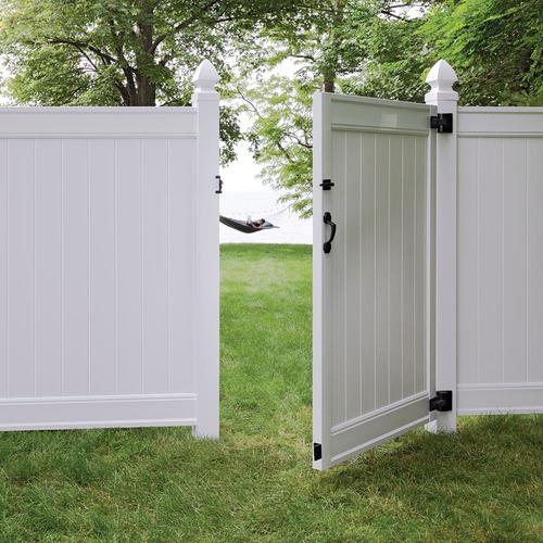 Freedom Everton 6ft H x 4ft W White Vinyl Fence Gate in the Vinyl Fence Gates department at